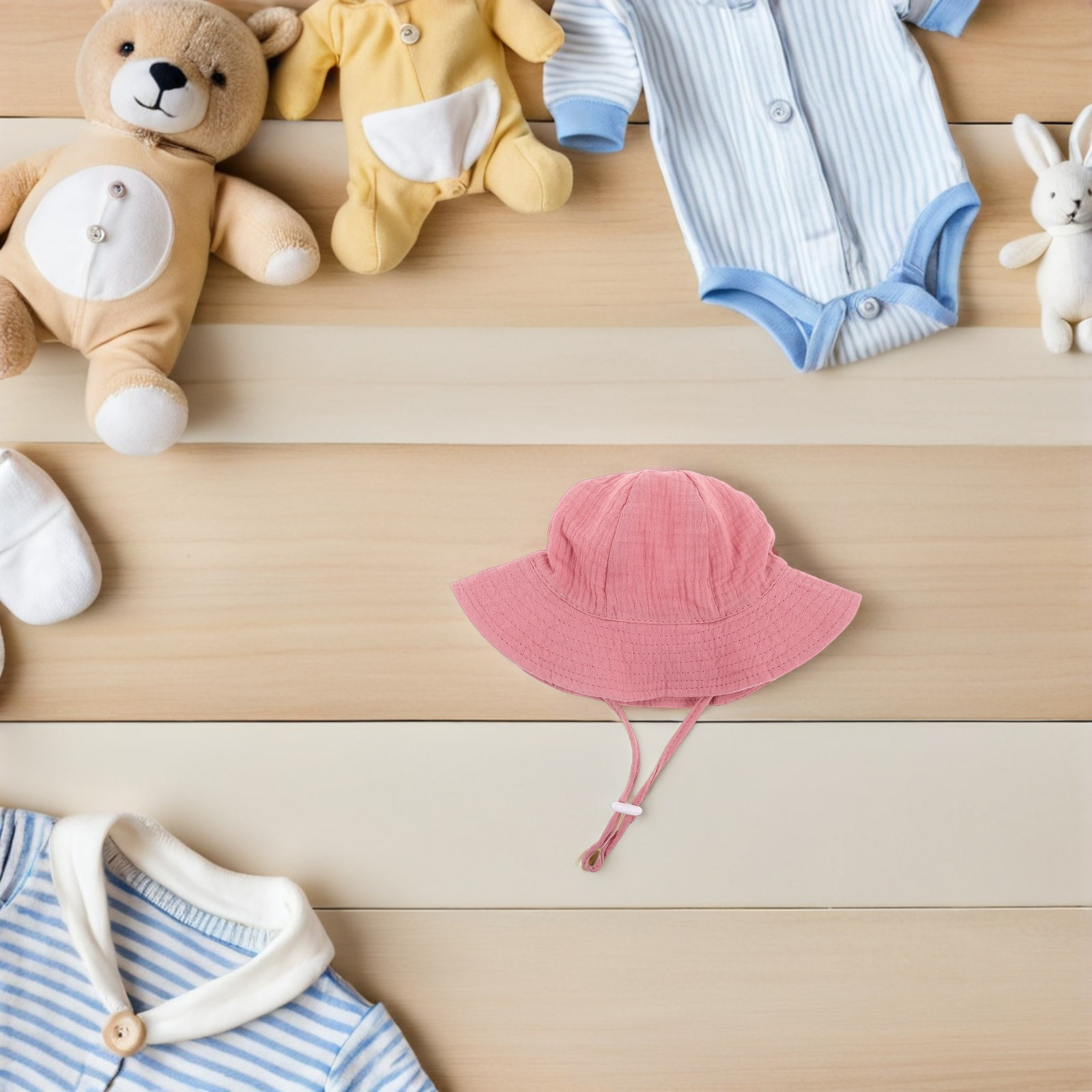 Soft Breathable Baby Cotton Bu - Sun Hat Wide Brim reseña y precio