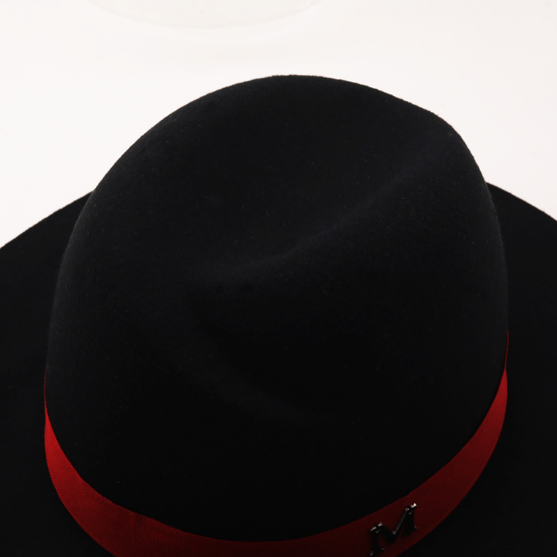 New Outer Black Inner red Wool - Fedora Hat Wool reseña y precio