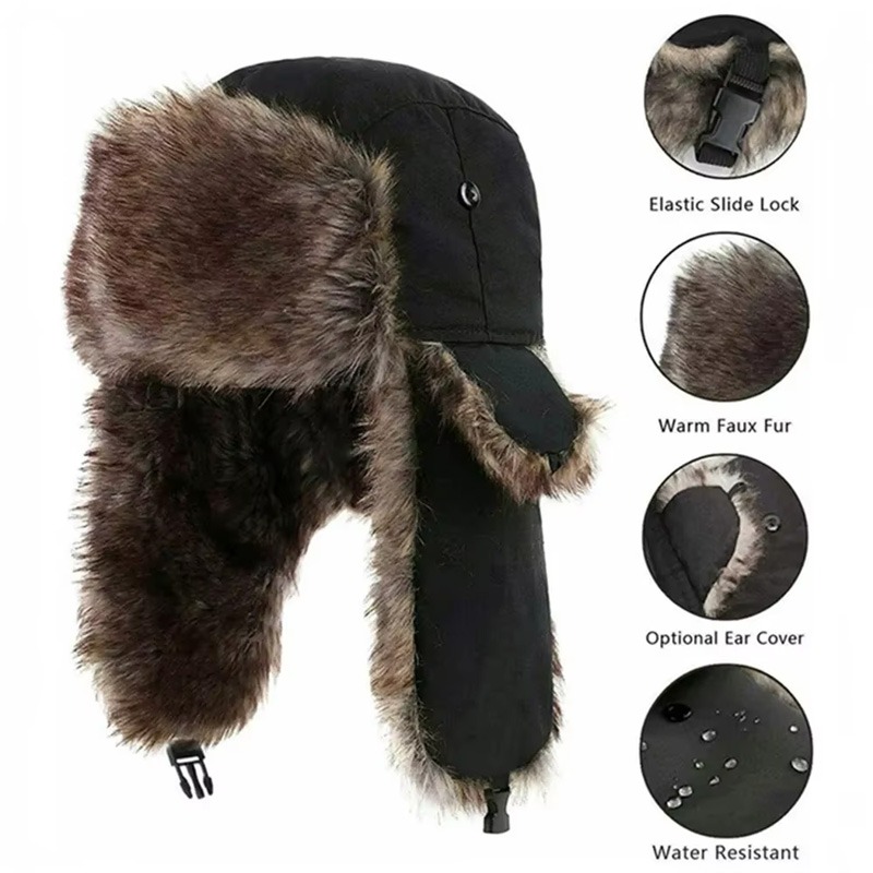 Winter Russian Ushanka Hat Men - Winter Trapper Hat reseña y precio