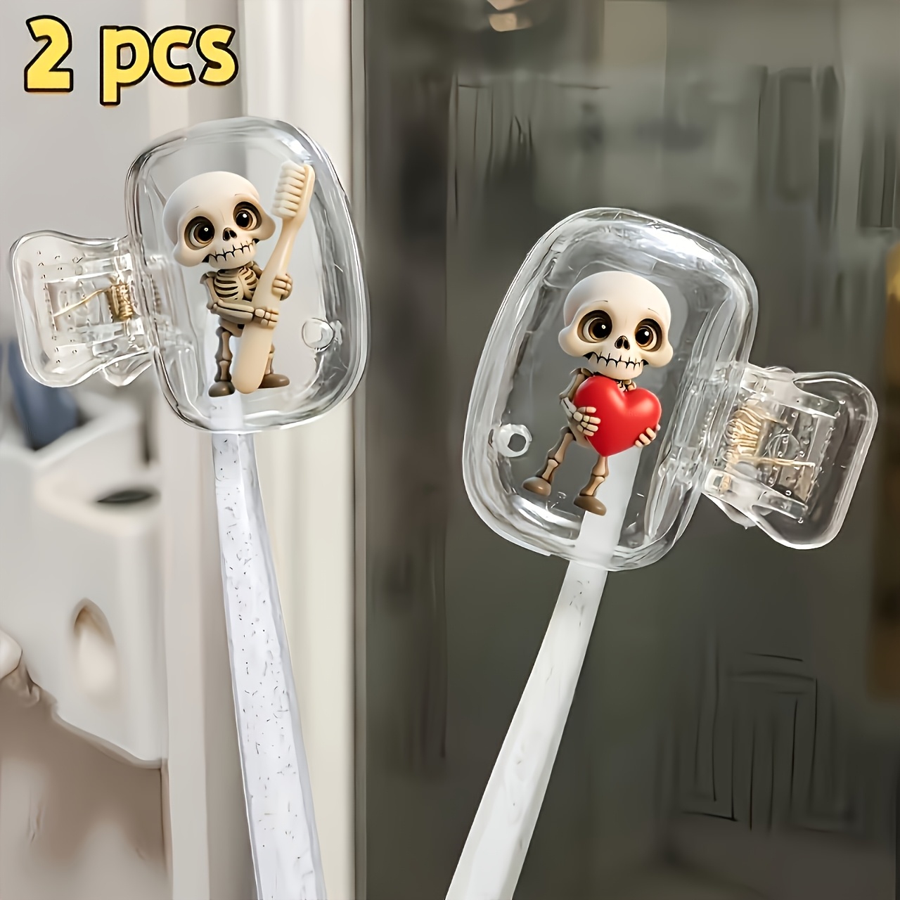 2pcs Skull Portable Toothbrush - Skull Cap Helmet Liner reseña y precio