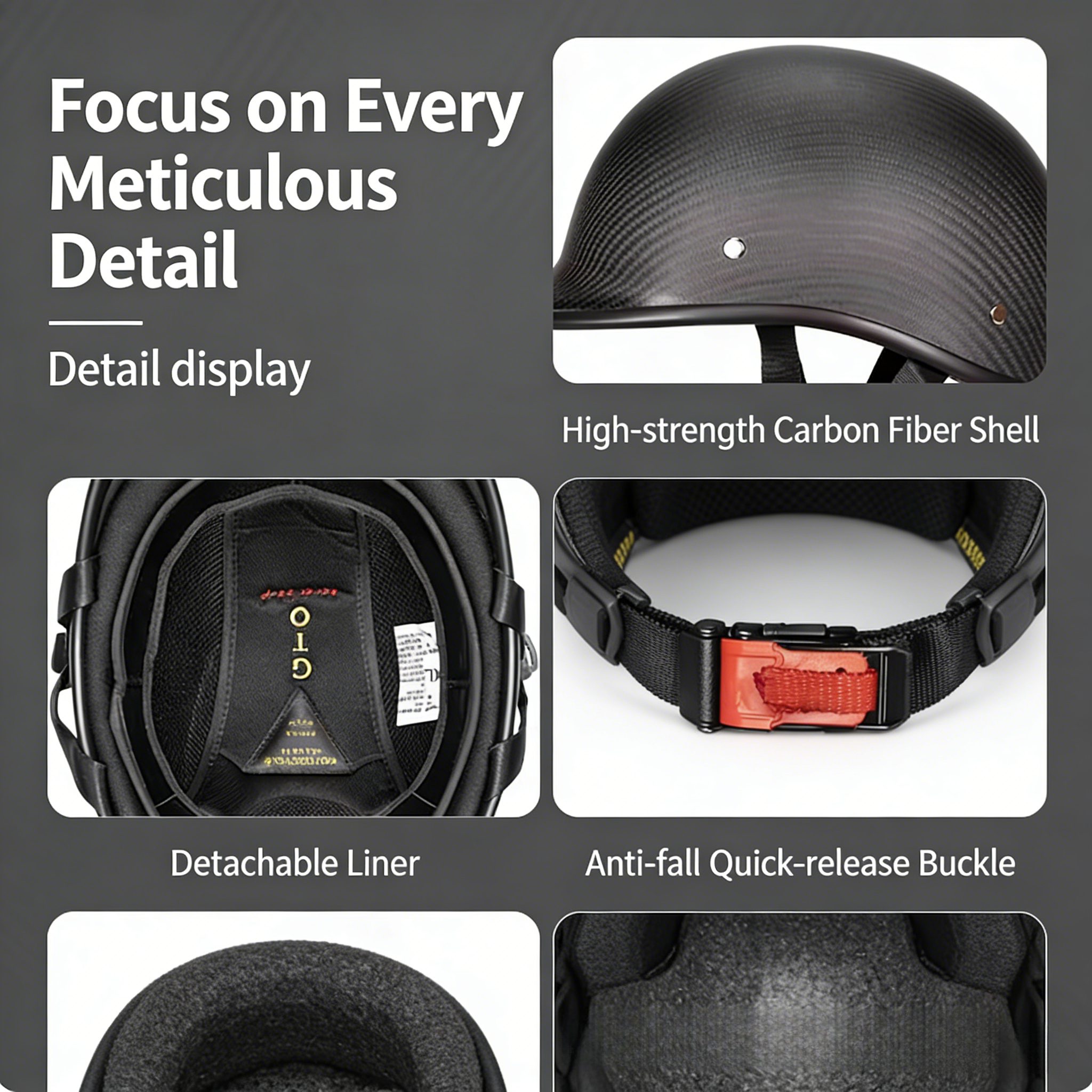 Lightweight Carbon Fiber Half  - Skull Cap Helmet Liner reseña y precio