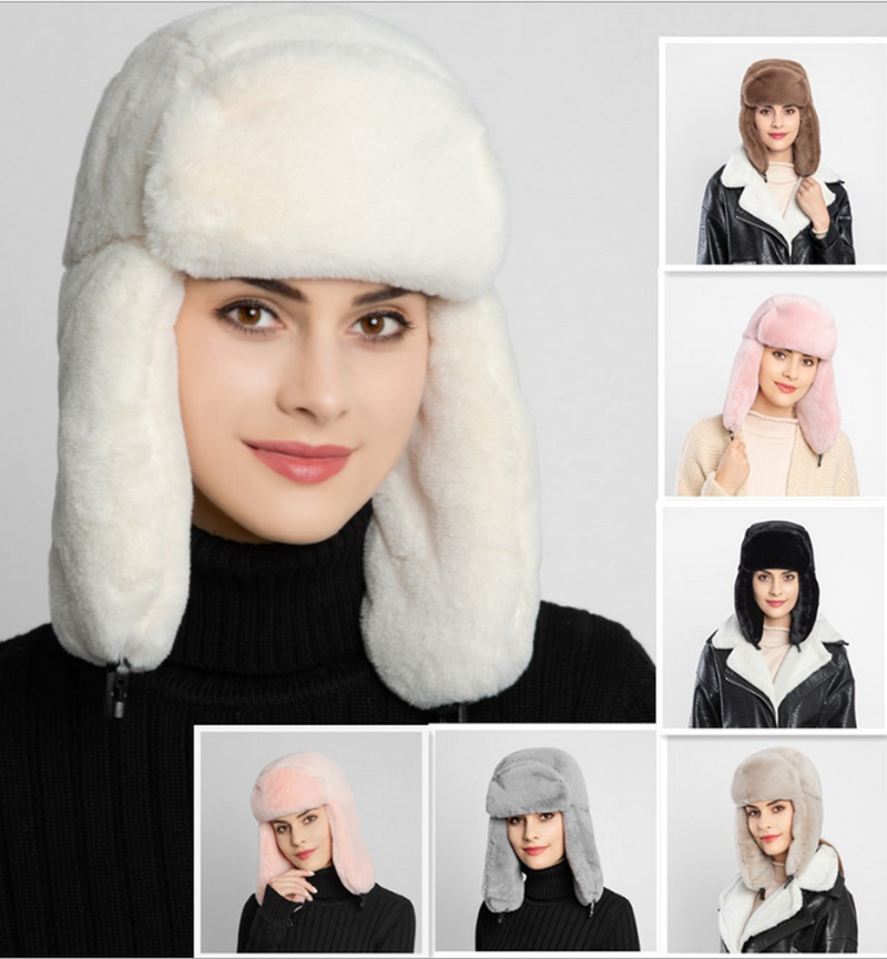 Womens Hat Faux Fur Winter Ear - Trapper Hat Ear Flap reseña y precio