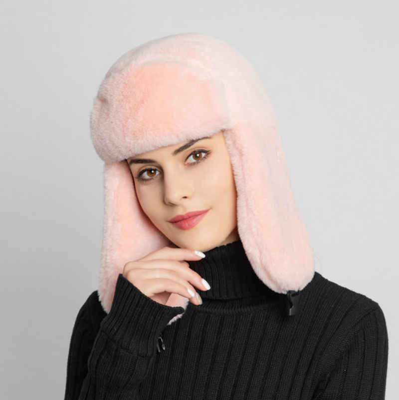 Womens Hat Faux Fur Winter Ear - Trapper Hat Ear Flap reseña y precio