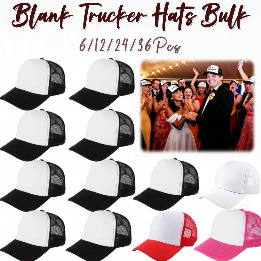 6-36Pcs Blank Trucker Hats Bul - Trucker Cap Mesh reseña y precio
