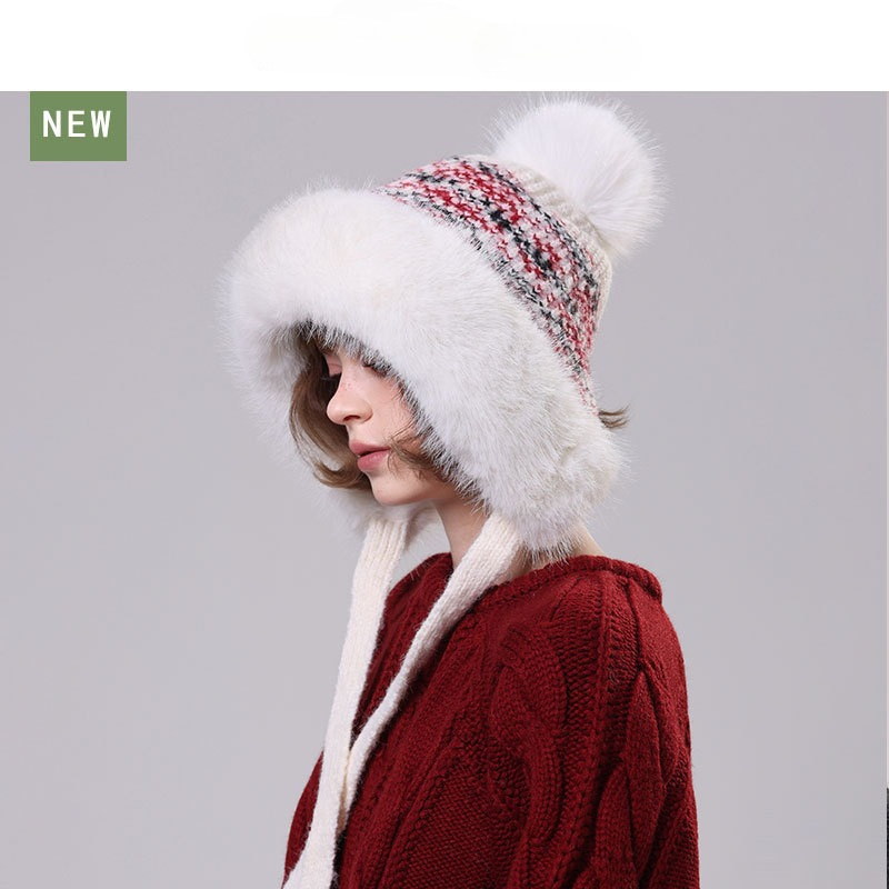 Women's Fuzzy Knit Trapper Hat - Trapper Hat Ear Flap reseña y precio