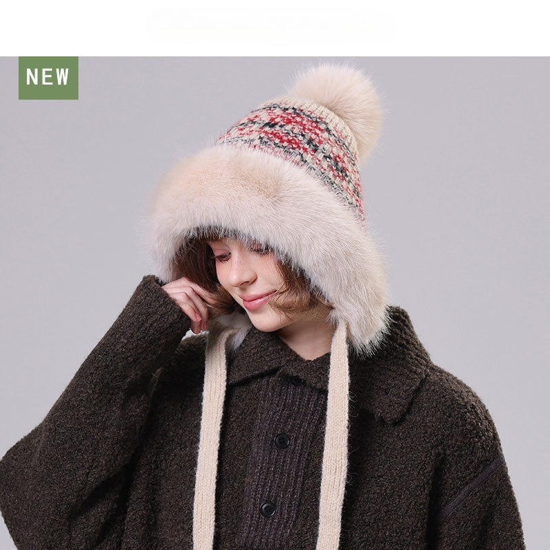 Women's Fuzzy Knit Trapper Hat - Trapper Hat Ear Flap reseña y precio