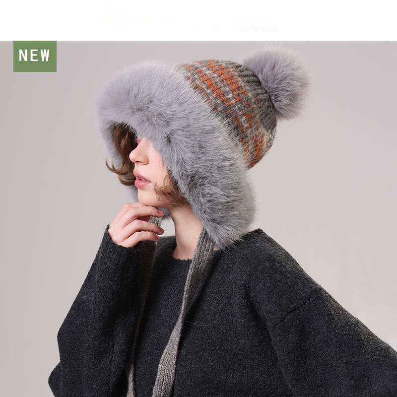 Women's Fuzzy Knit Trapper Hat - Trapper Hat Ear Flap reseña y precio