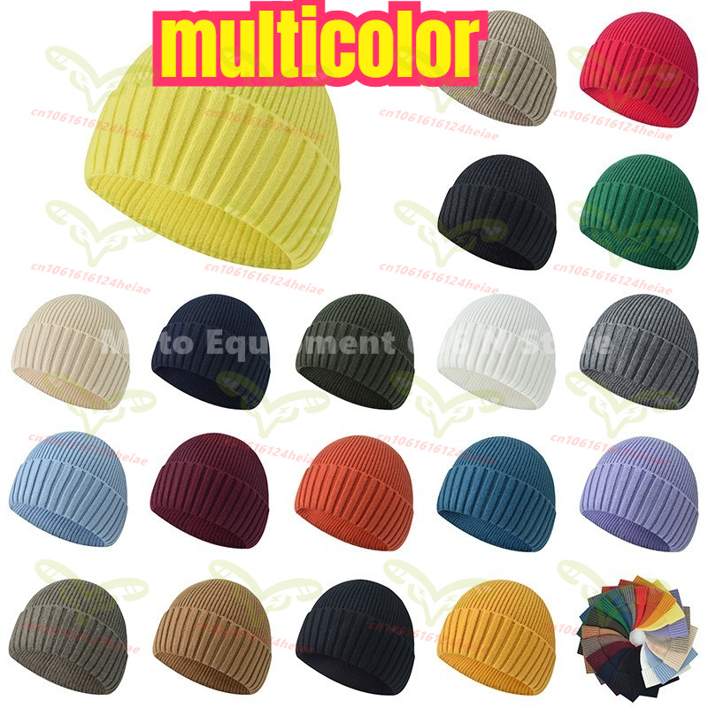 Autumn Winter Soft Knitted Bea - Beanie Cuffed Knit reseña y precio