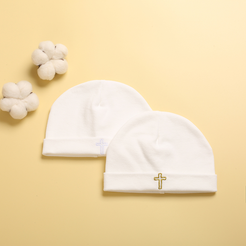 Newborn Cross Embroidery Beani - Beanie Cuffed Knit reseña y precio