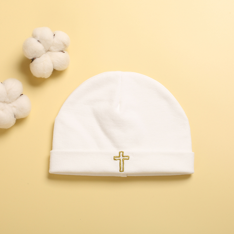 Newborn Cross Embroidery Beani - Beanie Cuffed Knit reseña y precio