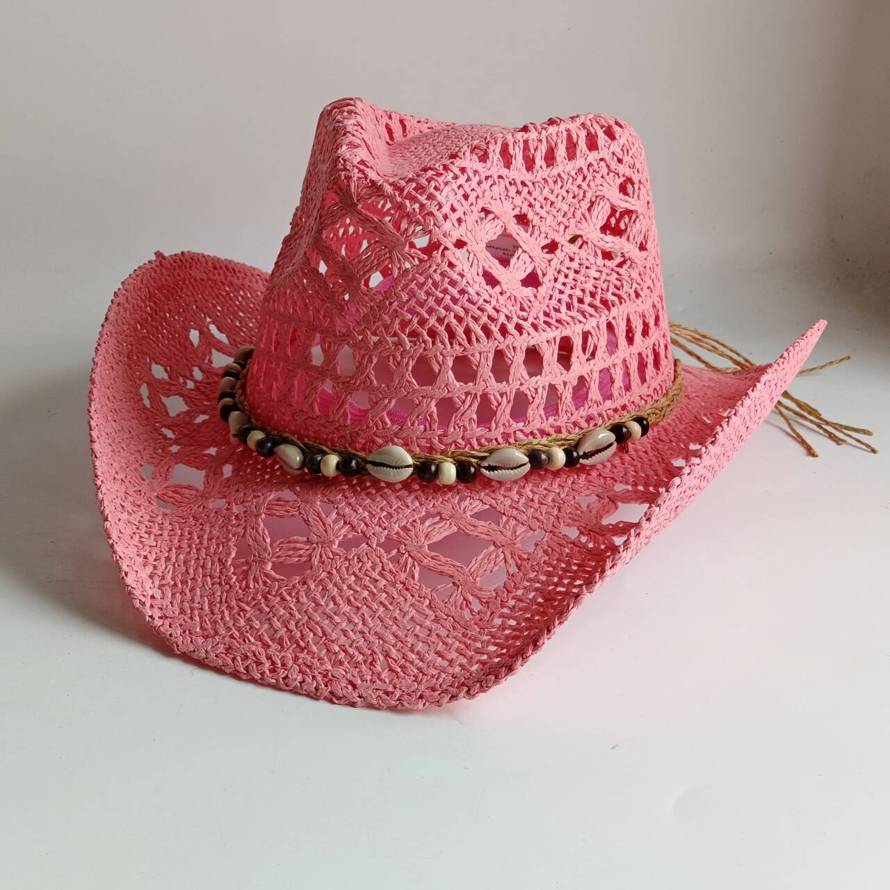 Pink Cowboy straw hat  hollow  - Cowboy Hat Straw reseña y precio